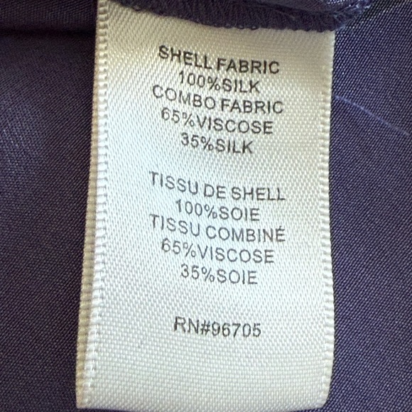 Rebecca Taylor Long Sleeve Floral Blouse 6 Silk Blend Feminine Purple Elegant - Picture 6 of 9